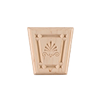 3-3/4" x 3-3/4" Hard Maple Clam Shell Keystone