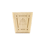 3-3/4" x 3-3/4" Poplar Clam Shell Keystone