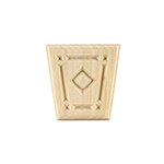 3-3/4" x 3-3/4" Poplar Diamond Keystone