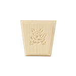 3-1/4" x 3-1/4" Poplar Rose Keystone