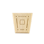 3-3/4" x 3-3/4" Poplar Raised Panel Keystone