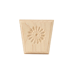 3-1/4" x 3-1/4" Hard Maple Sunflower Keystone