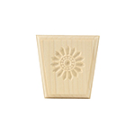 3-1/4" x 3-1/4" Poplar Sunflower Keystone