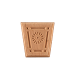 3-3/4" x 3-3/4" Cherry Sunflower Keystone