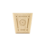 3-3/4" x 3-3/4" Poplar Sunflower Keystone