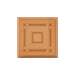 Cherry 3-1/2" Raised Panel Design Plinth Block