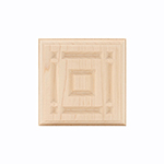 Maple 3-1/2" Raised Panel Design Plinth Block