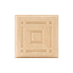 Maple 3-3/4" Raised Panel Design Plinth Block