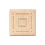 Maple 4" Raised Panel Design Plinth Block