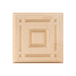 Maple 4-1/4" Raised Panel Design Plinth Block