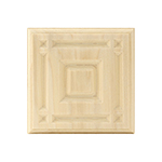 Poplar 4-1/4" Raised Panel Design Plinth Block