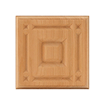 Cherry 4-1/2" Raised Panel Design Plinth Block