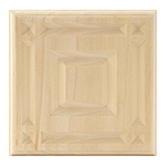 Poplar 5-1/2" Raised Panel Design Plinth Block