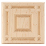 Maple 5-3/4" Raised Panel Design Plinth Block