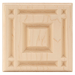 Maple 5-3/4" Raised Panel Design Plinth Block