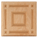 Red Oak 5-3/4" Raised Panel Design Plinth Block