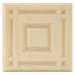 Poplar 5-3/4" Raised Panel Design Plinth Block