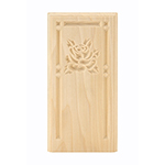 Poplar 4" Rose Design Base Block