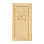 Poplar 4-1/4" Rose Design Base Block