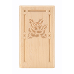 Maple 4-1/2" Rose Design Base Block