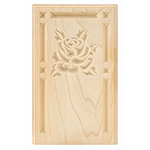 Poplar 5-1/2" Rose Design Base Block