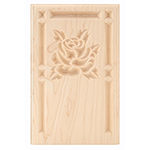 Maple 5-3/4" Rose Design Base Block