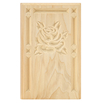 Poplar 5-3/4" Rose Design Base Block