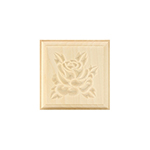 Poplar 3" Rose Design Plinth Block