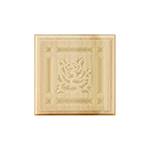 Poplar 3-1/2" Rose Design Plinth Block
