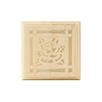 Poplar 3-3/4" Rose Design Plinth Block