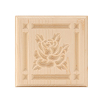 Maple 4-1/2" Rose Design Plinth Block