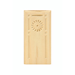 Poplar 3-1/2" Sunflower Design Base Block