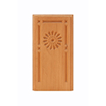 Cherry 3-3/4" Sunflower Design Base Block