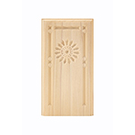 Poplar 3-3/4" Sunflower Design Base Block