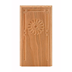 Cherry 4-1/4" Sunflower Design Base Block