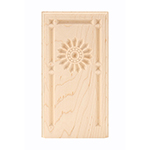 Maple 4-1/4" Sunflower Design Base Block
