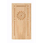 Red Oak 4-1/4" Sunflower Design Base Block