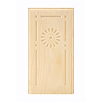 Poplar 4-1/4" Sunflower Design Base Block