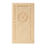 Maple 4-1/2" Sunflower Design Base Block
