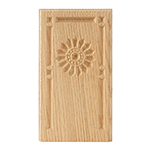 Red Oak 4-1/2" Sunflower Design Base Block