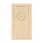 Poplar 4-1/2" Sunflower Design Base Block