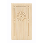 Poplar 4-1/2" Sunflower Design Base Block