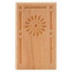 Cherry 5-1/2" Sunflower Design Base Block