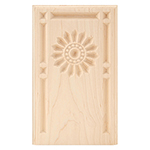 Maple 5-1/2" Sunflower Design Base Block