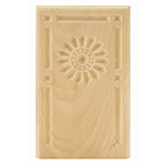 Poplar 5-1/2" Sunflower Design Base Block