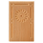 Cherry 5-3/4" Sunflower Design Base Block