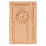 Red Oak 5-3/4" Sunflower Design Base Block