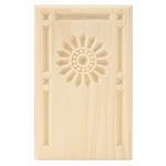 Poplar 5-3/4" Sunflower Design Base Block