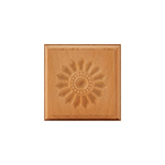 Cherry 3" Sunflower Design Plinth Block