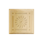 Poplar 3-3/4" Sunflower Design Plinth Block